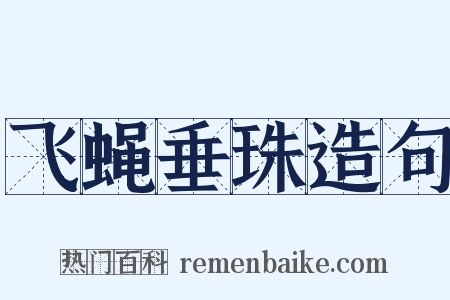 飞蝇垂珠造句是什么意思的图片